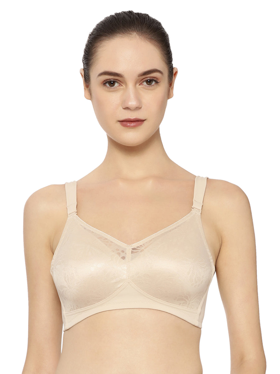 Triumph Non Padded Non Wired Minimizer Bra with Wide Straps 36C White -  Roopsons