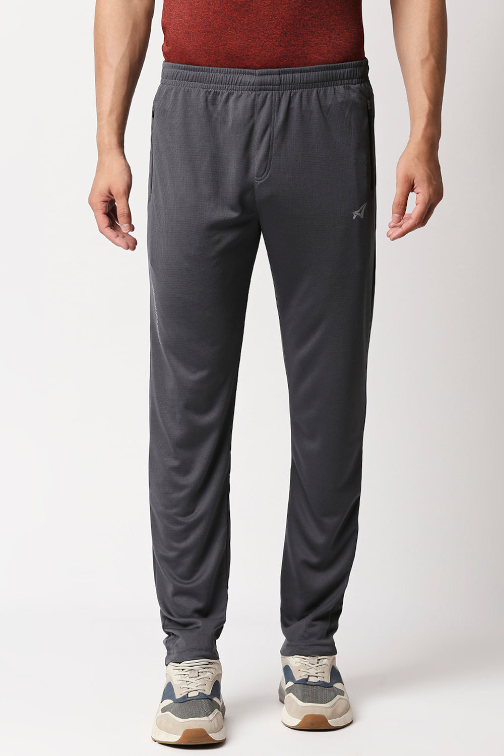 Stretchable Track Pants|Polyester| Grey – Shivnaresh