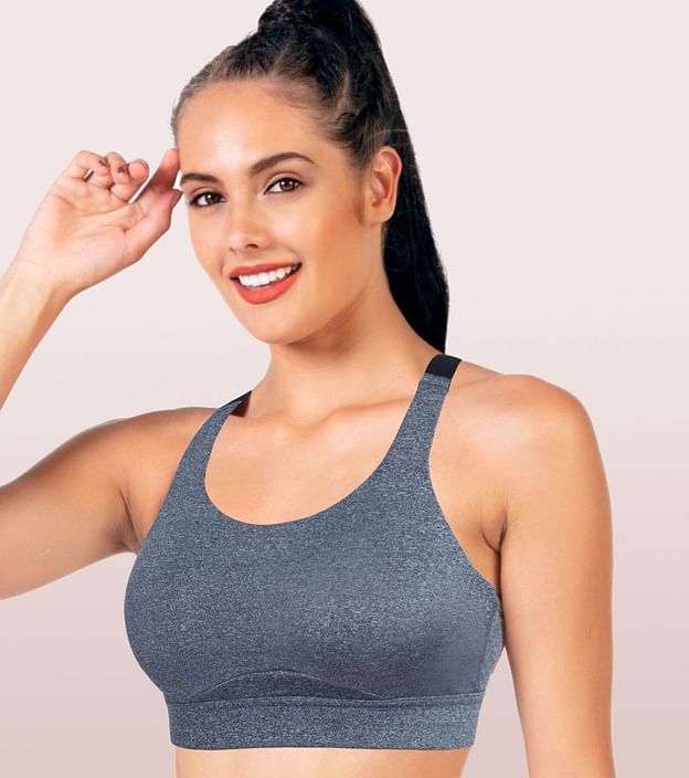 Enamor SB11 High Impact Sports Bra - Padded Wirefree Front Zipper - Grey 36D  in Hyderabad at best price by D Gokuldas - Justdial